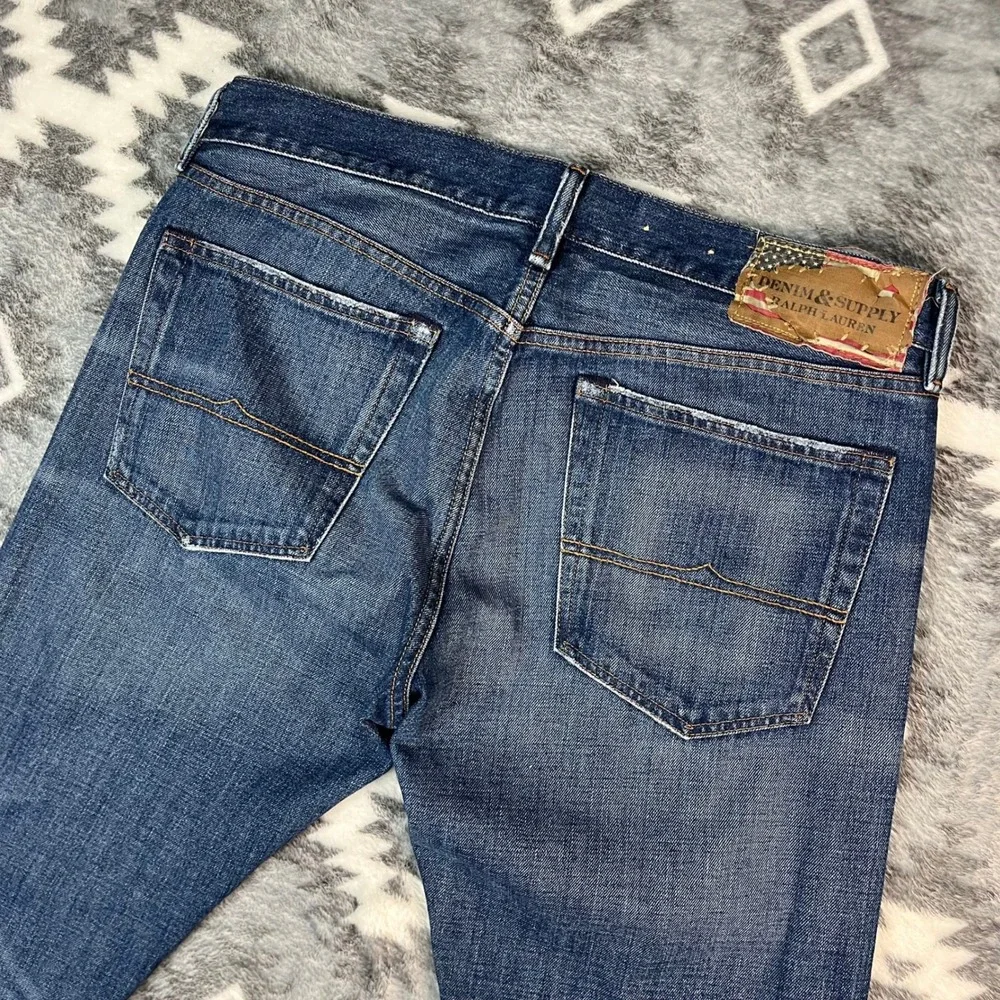 Denim & Supply Ralph Lauren Slim Fit Jeans Blue Medium Wash 36x34 Mens Cotton